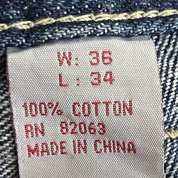 Moda Jeans U.S.A. 36x34 Wide Leg With Belt Baggy Hip Trendy - Picture 8 of 9